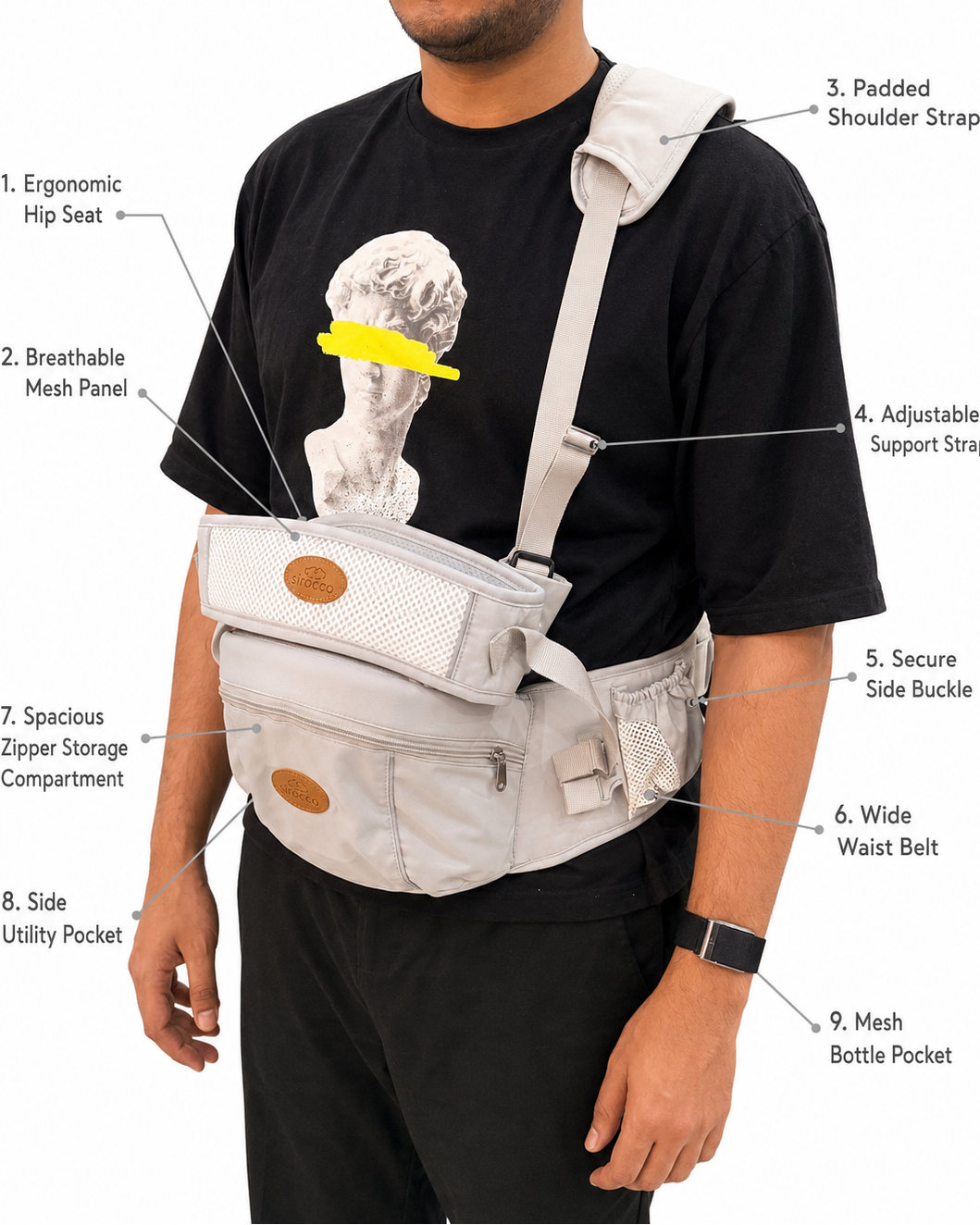 Sirocco Mom 2-Way Hip Seat Carrier